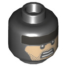 LEGO Black Batman Minifigure Head (Recessed Solid Stud) (3626 / 35100)