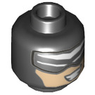 LEGO Black Batman Minifigure Head (Recessed Solid Stud) (3626 / 36024)