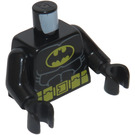 LEGO Zwart Batman Torso met Geel Oval Crest en Geel Riem (76382 / 88585)