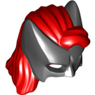 LEGO Schwarz Batwoman Cowl und Lange rot Haar mit Bangs (39016)