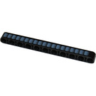 LEGO Black Beam 11 with Sand Blue Grille Sticker (32525)