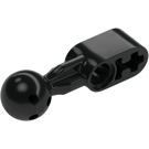 LEGO Black Beam 2 with Straight Ball Joint (6 Holes in Ball) (67697)