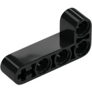 LEGO Black Beam 2 x 4 Bent 90 Degrees, 2 and 4 holes (32140 / 42137)