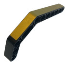LEGO Noir Faisceau 3 x 3.8 x 7 Courbé 45 Double avec golden tape around curve Autocollant (32009)