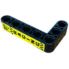 LEGO Black Beam 3 x 5 Bent 90 degrees, 3 and 5 Holes with Yellow 'RACING' Sticker (32526)