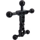 LEGO Black Beam Torso 7 x 9 with Ball Joints (90626)