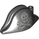 LEGO Black Bicorne Pirate Hat with MetalBeard Skull and Crossbones with Spanners (2528 / 44187)