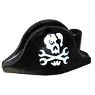 LEGO Noir Bicorne Pirate Chapeau avec Crâne et Eyepatch (2528)