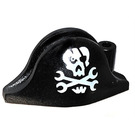 LEGO Schwarz Bicorne Pirate Hut mit Skull und Eyepatch (2528)