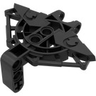 LEGO Black Bionicle Connector Block 3 x 7 x 6 with Ball Socket and Five Pin Holes (47331)