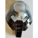 LEGO Schwarz Bionicle Maske Kanohi Huna mit Pearl Light Grau oben (32573)