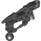 LEGO Zwart Bionicle Toa Arm / Been met Joint, Bal Cup, en Spike (50922)