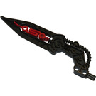 LEGO Black Bionicle Wing with Hose and Red Insert (64263)