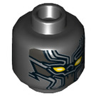 LEGO Black Black Panther with Yellow Eyes Minifigure Head (Recessed Solid Stud) (3626 / 26070)