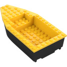 LEGO Černá Loď 8 x 16 x 3 s Žlutá Horní (28925)