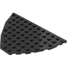 LEGO Zwart Boot Boog Plaat 12 x 8 (47405)