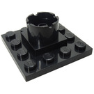 LEGO Black Boat Mast Base 4 x 4 x 1 & 2/3 (6067)