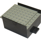 LEGO Zwart Boat Sectie Middle 6 x 8 x 3 & 1/3 met Grijs Deck