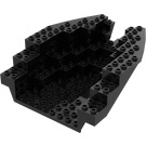 LEGO Black Boat Stern 12 x 14 x 5 & 1/3 Hull Inside (6053)