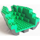 LEGO Noir Bateau Stern 12 x 14 x 5.3 Hull avec Vert Haut (6053)