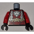 LEGO Black Bone King Torso with Red (973)