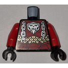 LEGO Nero Bone King Busto con Rosso (973 / 76382)