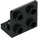 LEGO Black Bracket 1 x 2 - 2 x 2 Up (99207)