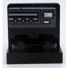 LEGO Black Bracket 1 x 2 - 2 x 2 Up with 4 Buttons and Stripes Sticker (99207)