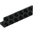 LEGO Schwarz Halterung 1 x 6 mit Platte 2 x 6 Oben (5090)