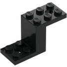 LEGO Svart Fäste 2 x 5 x 2.3 och inre knopphållare (28964 / 76766)