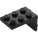 LEGO Black Bracket 3 x 2 with Plate 2 x 2 Downwards (69906)