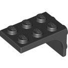 LEGO Zwart Haakje 3 x 2 met Plaat 2 x 2 Downwards (69906)