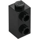 LEGO Schwarz Stein 1 x 1 x 1.6 mit Zwei Seitennoppen (32952)