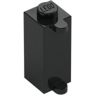 LEGO Svart Kloss 1 x 1 x 2 med Shutter Holder (3581)