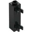 LEGO Svart Kloss 1 x 1 x 3 med Vertikal Clips (Ihålig knopp) (42944 / 60583)