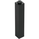 LEGO Black Brick 1 x 1 x 5 with Hollow Stud (2453)