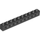 LEGO Black Brick 1 x 10 with Holes (2730)
