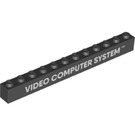 LEGO Schwarz Backstein 1 x 12 mit "VIDEO COMPUTER SYSTEM™" (1394 / 6112)