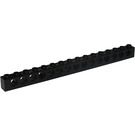 LEGO Black Brick 1 x 16 with Holes (3703)