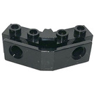 LEGO Schwarz Backstein 1 x 2 Doppelt Angled mit Bumper Halter mit geschlossener Front (2991)