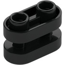 LEGO Black Brick 1 x 2 Rounded with open Center (77808)