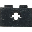 LEGO Black Brick 1 x 2 with Axle Hole ('+' Opening and Bottom Stud Holder) (32064)