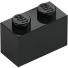 LEGO Negro Ladrillo 1 x 2 con tubo inferior (3004 / 93792)