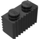 LEGO Schwarz Stein 1 x 2 mit Gitter (2877)