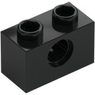 LEGO Black Brick 1 x 2 with Hole (3700)