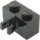 LEGO Black Brick 1 x 2 with Vertical Clip (Gap in Clip) (30237)