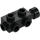 LEGO Negro Ladrillo 1 x 2 x 0.7 con Espigas en Lados (4595)