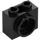 LEGO Black Brick 1 x 2 x 1.3 with Rotation Joint Socket (80431)