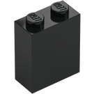 LEGO Svart Kloss 1 x 2 x 2 med innvendig akselholder (3245)