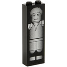 LEGO Schwarz Backstein 1 x 2 x 5 mit Han Solo Carbonite mit Bolzenhalter (2454 / 83992)